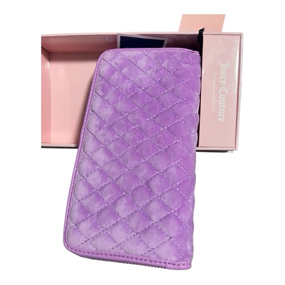 Juicy Couture Purple Quilted Wallet with Bow - Picture 3 of 3